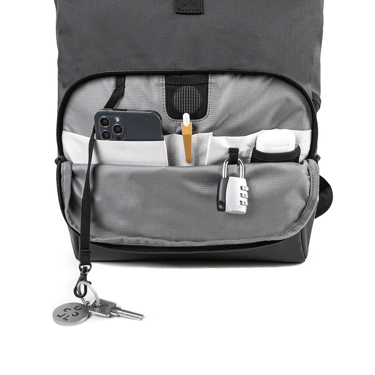 Abstract Rolltop Rucksack 14"