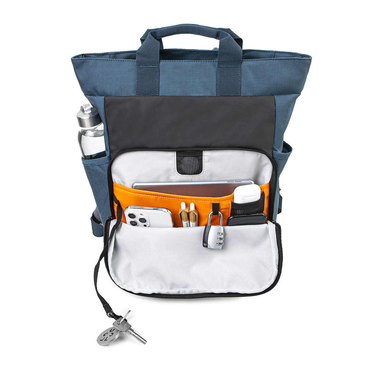 Credit Point Tote Rucksack 14" nachtblau Organiser