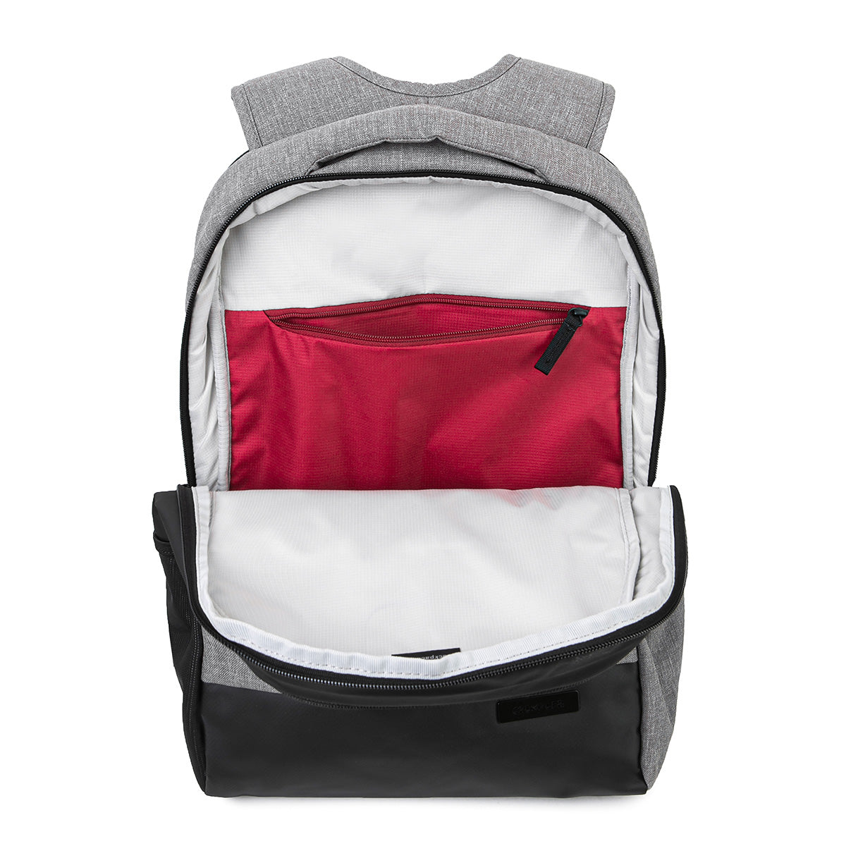 Startup Office Rucksack 16" hellgrau meliert Geöffnet