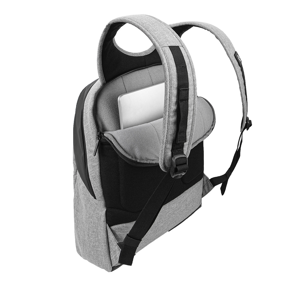 Startup Office Rucksack 16" hellgrau meliert Laptopfach