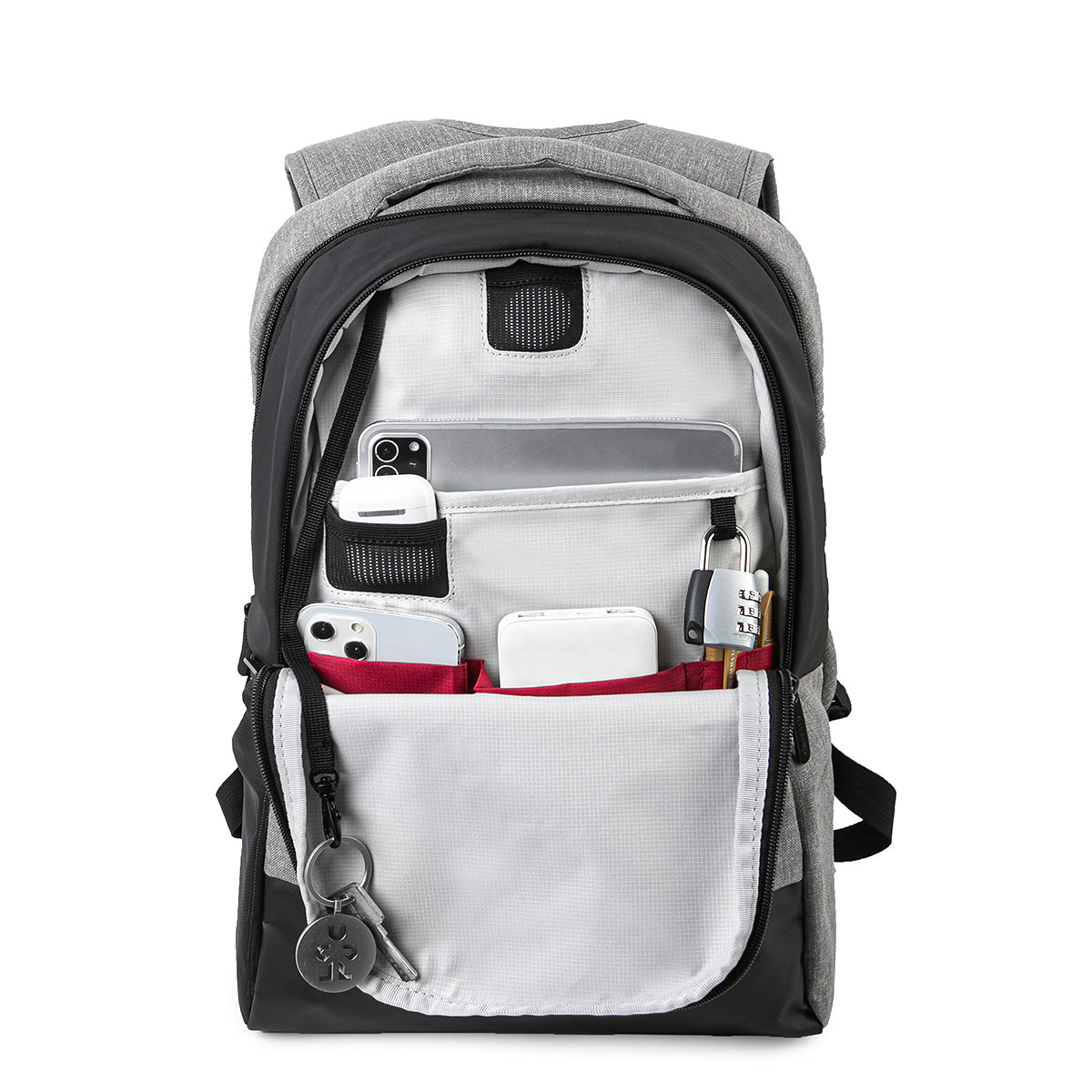 Startup Office Rucksack 16" hellgrau meliert Organiser