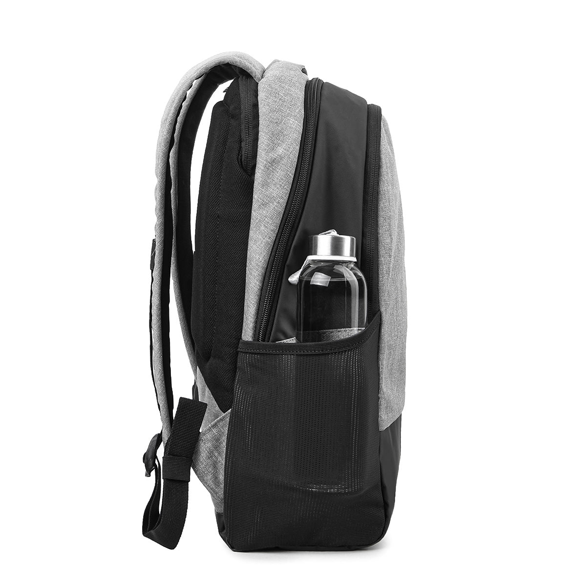 Startup Office Rucksack 16" hellgrau meliert Trinkflasche