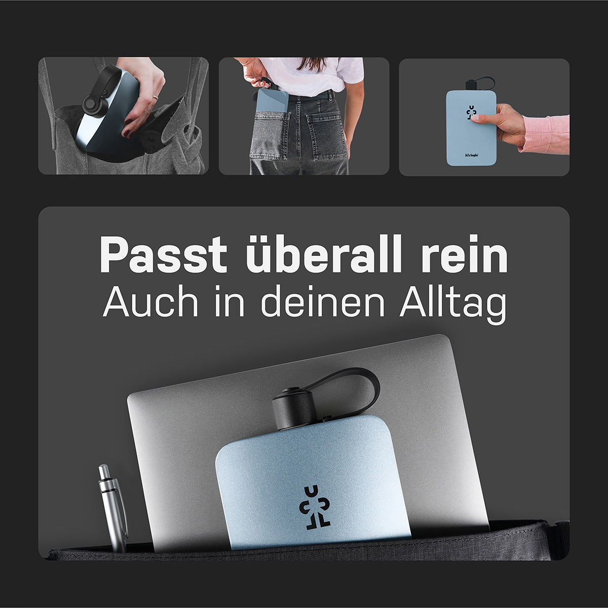 Crumpler X It's logic Edelstahlflasche